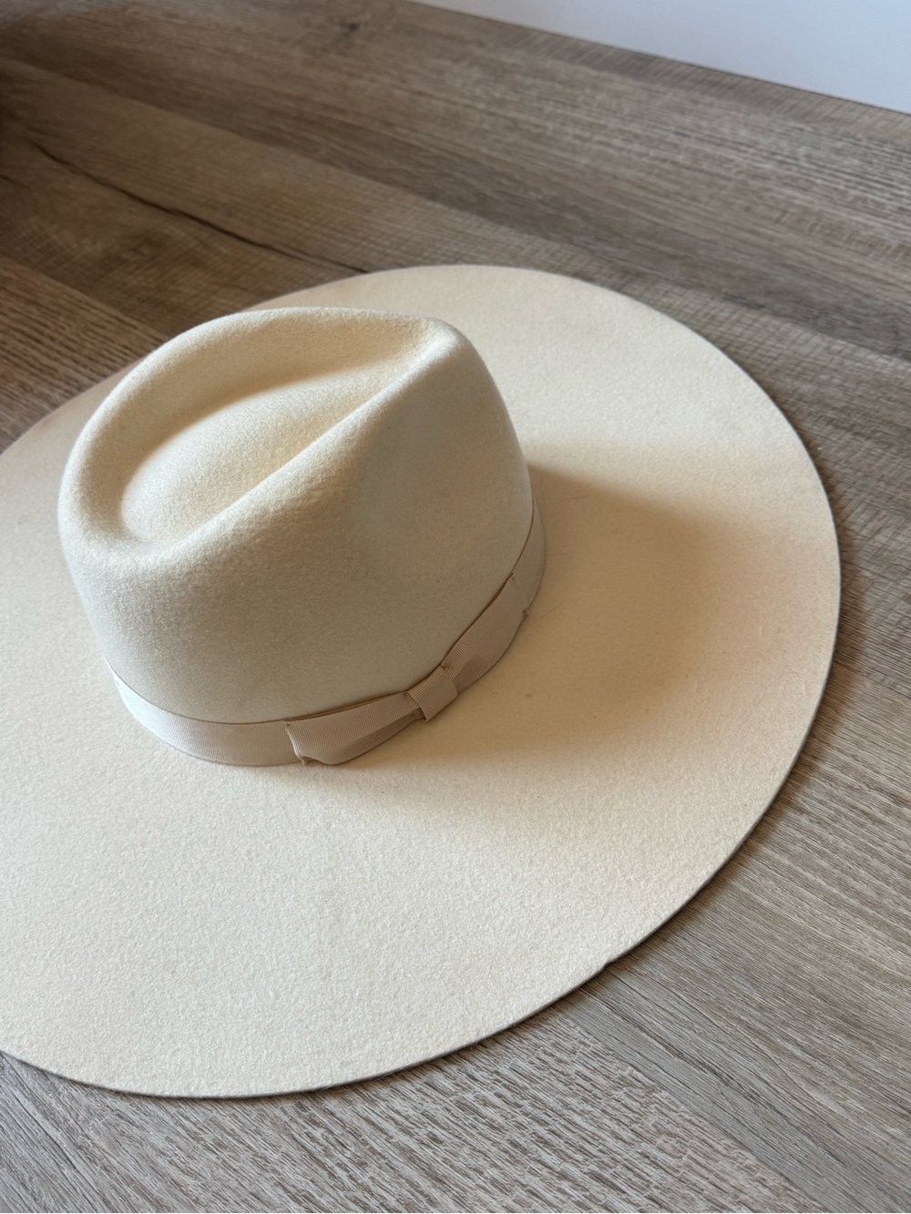 Lack Of Color Wide Brim Cream Wool Fedora